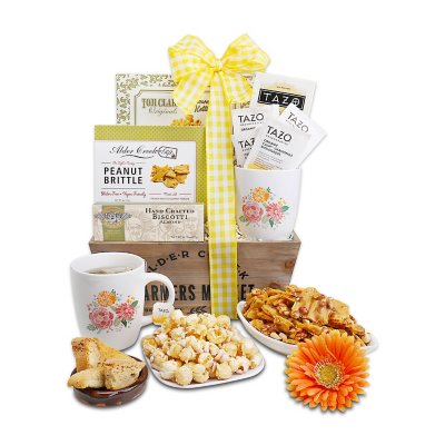 Alder Creek Gift Baskets Tea Themed Wicker Basket