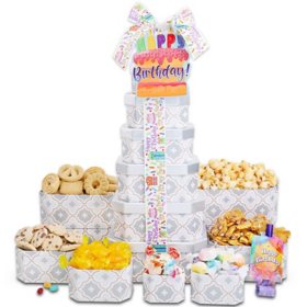 Alder Creek Gift Baskets Happy Birthday Tower