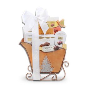 Alder Creek Gifts Godiva Holiday Sleigh Gift Basket