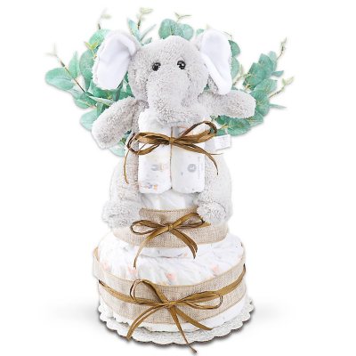 Alder Creek Gift Baskets Wild About Baby Two-Tier Diaper Cake
