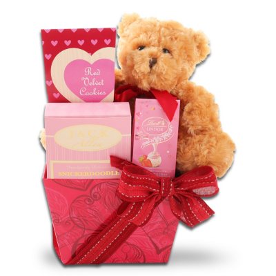 valentines day teddy bear gift basket