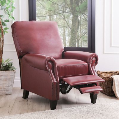 Braxton Bonded Leather Pushback Recliner Assorted Colors Sam S Club
