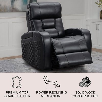 Sam's club blue online leather recliner