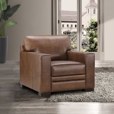 Emery Top Grain Leather Chair, Assorted Colors - Sam’s Club