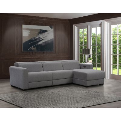 Abbyson Living Everly Power Reclining Fabric Sectional Sofa