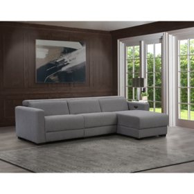 Everly Power Reclining Fabric Sectional, Assorted Colors