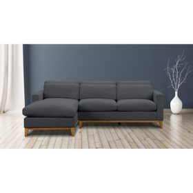 Frederick Fabric Sectional with Chaise, Assorted Colors
