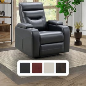 Clarkston Theater Recliner with Triple Power Footrest, Headrest and Lumbar, Assorted Colors