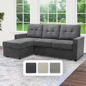 Kylie Storage Sectional with Pullout Bed, Assorted Colors