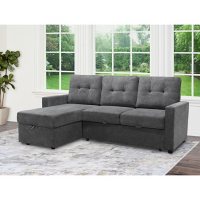 Kylie Storage Sectional with Pullout Bed, Assorted Colors