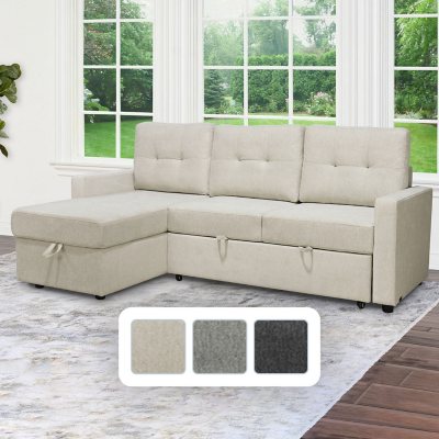 Kylie Reversible Storage Sectional Sofa with Pullout Bed