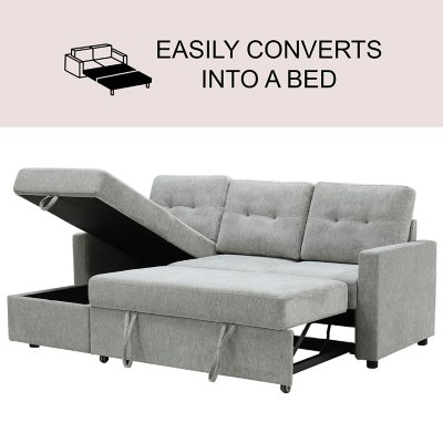 Abbyson Living Kylie Reversible Storage Sectional with Pullout Bed only 699.00