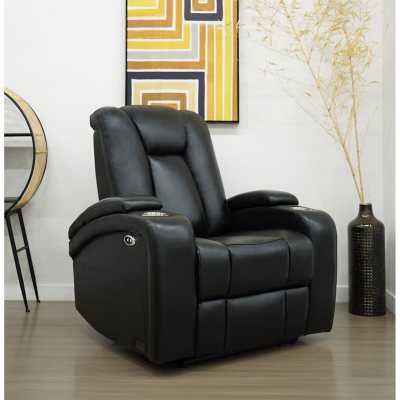 Davis Top-Grain Leather Power Theater Recliner