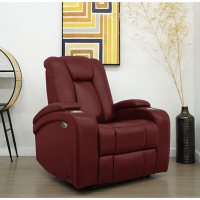 Davis Top-Grain Leather Power Theater Recliner, Assorted Colors