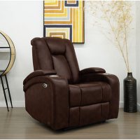 Davis Top-Grain Leather Power Theater Recliner, Assorted Colors