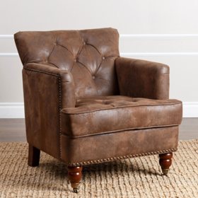 Taylor Polyester-Upholstered Tufting Club Chair