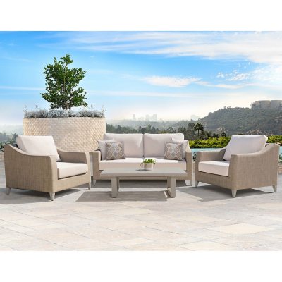 Belleview 4-Piece Sling Seating Patio Sofa Set with Sunbrella Fabric