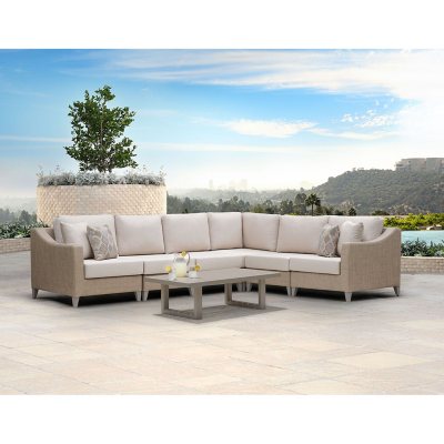 Abbyson Living Belleview 7-Piece Sling Seating Patio Set with Sunbrella Fabric