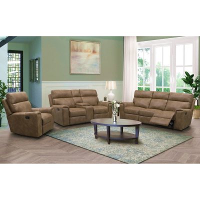 Denver Fabric 3-Piece Reclining Sofa Set, Assorted Colors - Sam's Club