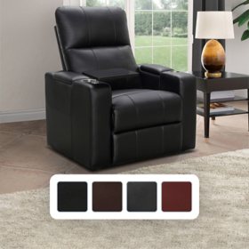Travis Power Theater Recliner with Table, Assorted Colors