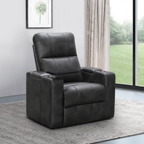Travis Power Theater Recliner with Table, Assorted Colors