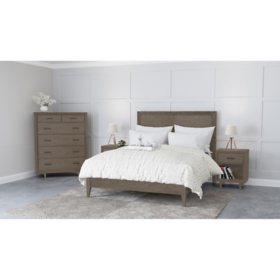 Asher Mid-Century Bedroom Set, Assorted Colors & Sizes