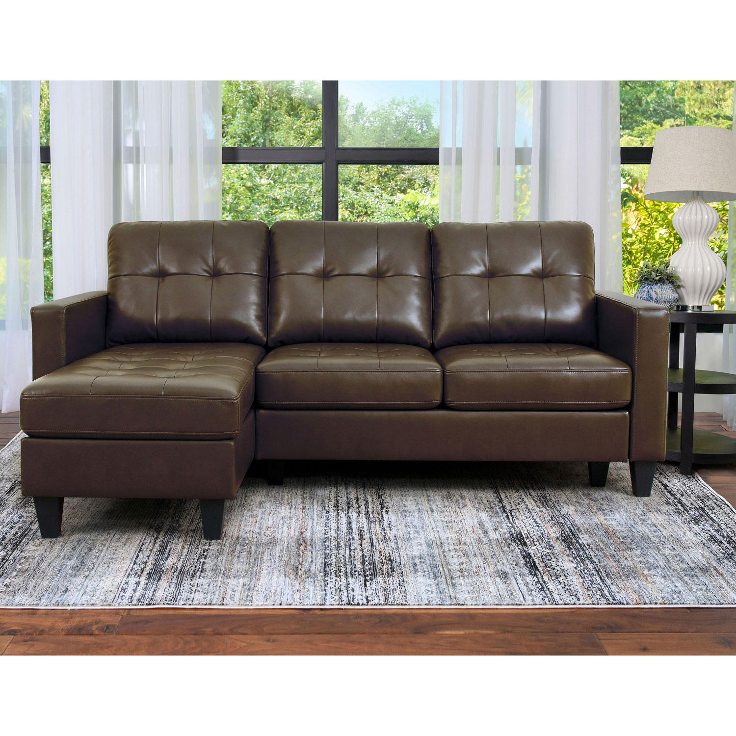 Ashbury Tufted Reversible Sectional Sofa