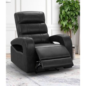 Huxley Top Grain Leather Power Recliner, Assorted Colors