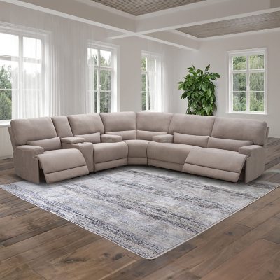 Abbyson Living Korbin Power Reclining Fabric Sectional Sofa
