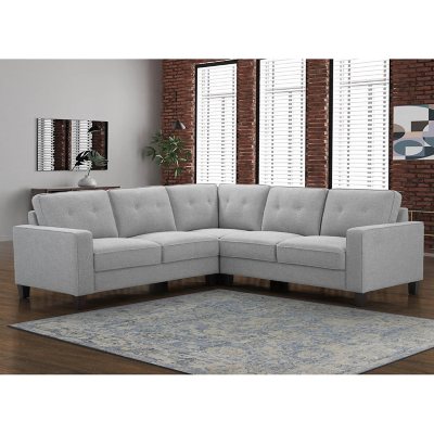 Abbyson Living Edgewater Stain-Resistant Fabric Sectional Sofa