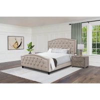 Carly Tufted Upholstered Bed, Assorted Sizes