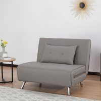 Darla Fabric Twin Pillow Back Futon Chair, Assorted Colors