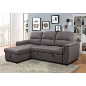 Dakota Reversible Storage Sectional with Pullout Bed, Assorted Colors