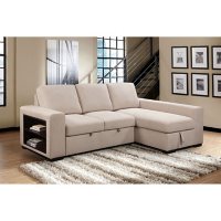 Evan Stain-Resistant Sectional with Storage and Pullout Bed