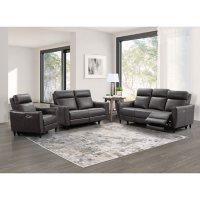 Becker Power Reclining 3-Piece Leather Set, Assorted Colors