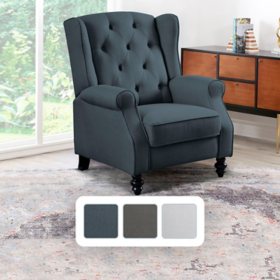 Sydney Pushback Tufted Fabric Recliner, Assorted Colors
