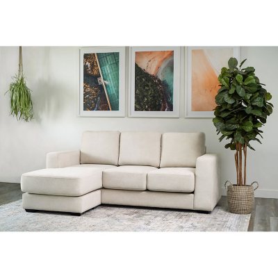 Abbyson Living Elliot Reversible Sofa Chaise Sectional Sofa