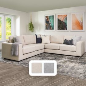 Elliot Stain-Resistant 3-Piece Sectional, Assorted Colors