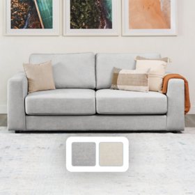 Elliot Stain-Resistant Fabric Sofa, Assorted Colors