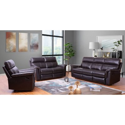 3+2 Seaters Sofa Set Loveseat Chaise Couch Recliner Leather Living Room Brown 
