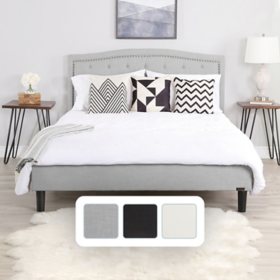 Juliette Queen Tufted Platform Bed, Assorted Colors