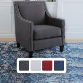  Beau Nailhead Transitional Accent Arm Chair, Assorted Colors