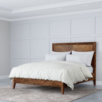 Ashfield Mid Century Wood Platform Bed Assorted Sizes