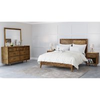Asher Mid-Century Bedroom Set, Assorted Colors & Sizes