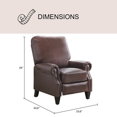 Braxton leather pushback recliner sale