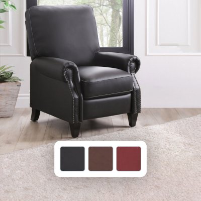 Braxton Bonded Leather Pushback Recliner Sam s Club