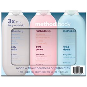 method Experiential Body Wash Trio, 18 fl. oz., 3 pk.