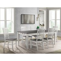 Society Den Kayla Two-Tone 7-Piece Dining Set - Table with Six Chairs (Choose Height)