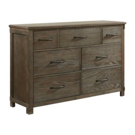 Society Den Jack 7-Drawer Dresser, Walnut