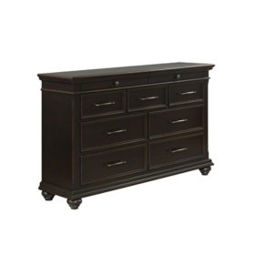 Brooks 9-Drawer Poplar Wood Dresser, Assorted Colors